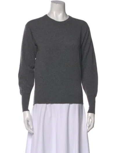 Pre-owned Hermes Cashmere Crew Neck Sweater In Gray