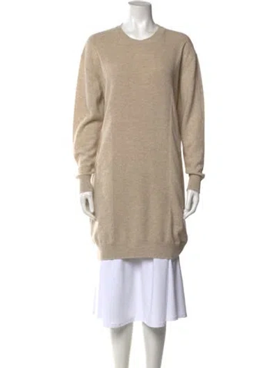 Pre-owned Hermes Cashmere Crew Neck Sweater In Neutral