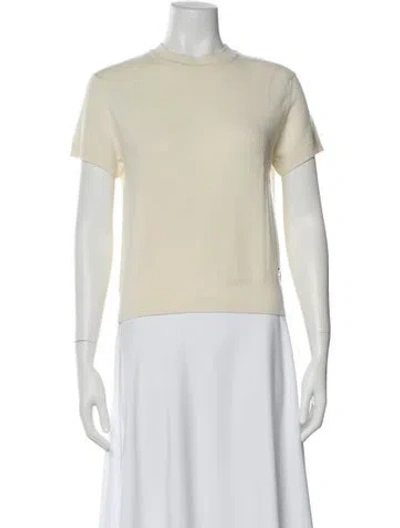 Pre-owned Hermes Cashmere Crew Neck Sweater In Neutral