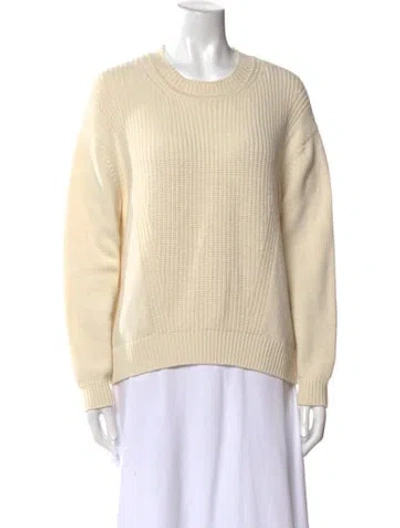 Pre-owned Hermes Cashmere Crew Neck Sweater In Neutral