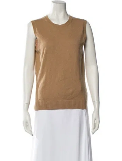 Pre-owned Hermes Cashmere Crew Neck Sweater In Neutral