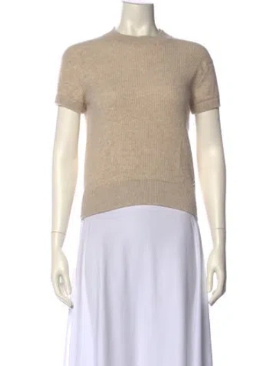 Pre-owned Hermes Cashmere Crew Neck Sweater In Neutral