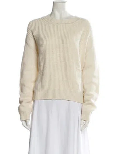 Pre-owned Hermes Cashmere Crew Neck Sweater In Neutral