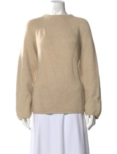 Pre-owned Hermes Cashmere Crew Neck Sweater In Neutral