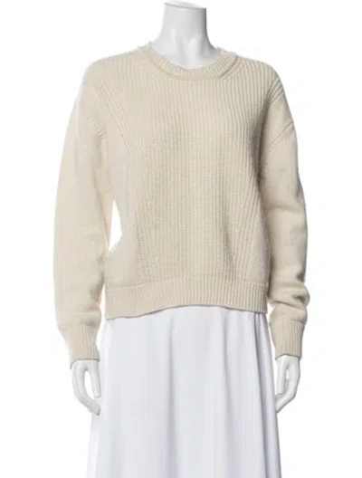 Pre-owned Hermes Cashmere Crew Neck Sweater In Neutral