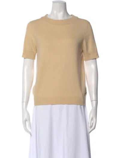 Pre-owned Hermes Cashmere Crew Neck Sweater In Neutral