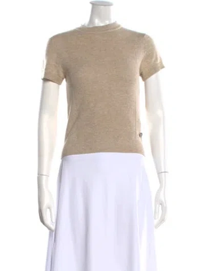 Pre-owned Hermes Cashmere Crew Neck Sweater In Neutral
