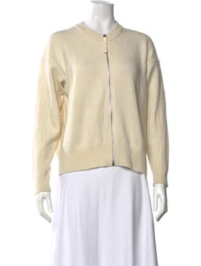 Pre-owned Hermes Cashmere Crew Neck Sweater In Neutral