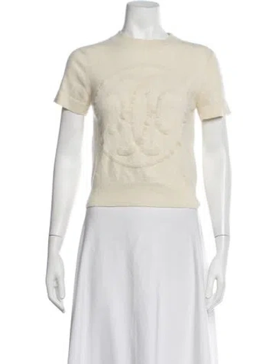Pre-owned Hermes Cashmere Crew Neck Sweater In Neutrals