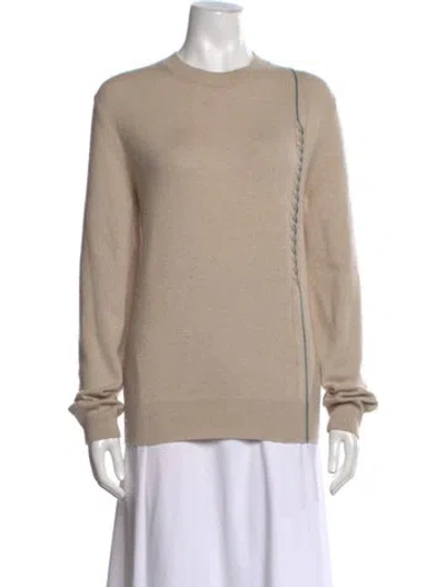 Pre-owned Hermes Cashmere Crew Neck Sweater In Neutrals