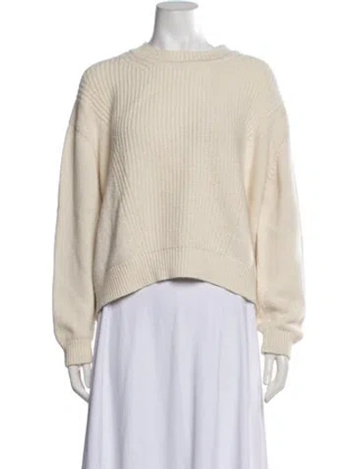 Pre-owned Hermes Cashmere Crew Neck Sweater In Neutrals