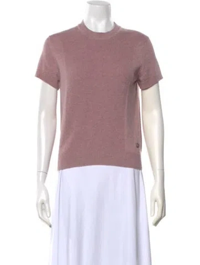 Pre-owned Hermes Cashmere Crew Neck Sweater In Purple