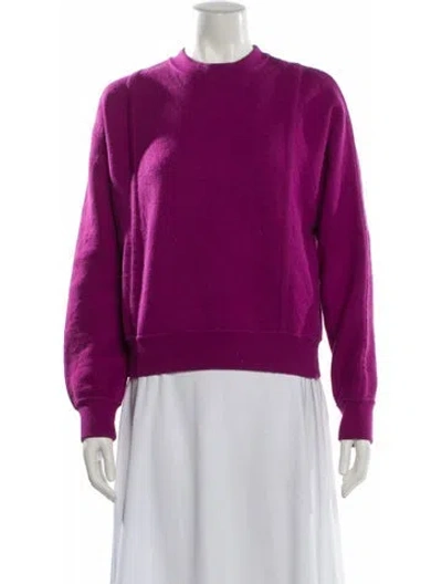 Pre-owned Hermes Cashmere Crew Neck Sweatshirt In Purple