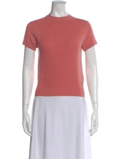Pre-owned Hermes Cashmere Crew Neck Top In Pink