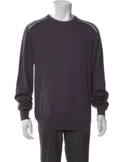 Pre-owned Hermes Cashmere Crew Neck T-shirt In Gray