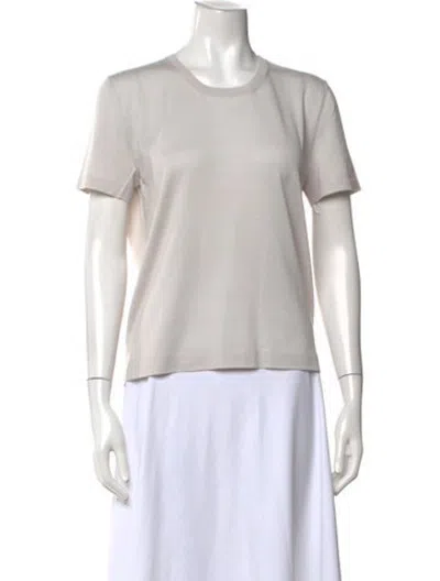 Pre-owned Hermes Cashmere Crew Neck T-shirt In Grey