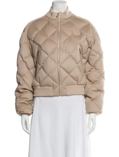 Pre-owned Hermes Cashmere Down Jacket In Neutral
