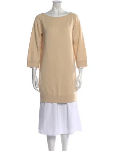 Pre-owned Hermes Cashmere Dress In Neutral