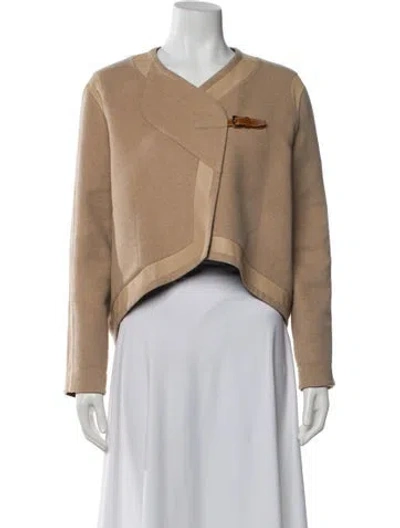 Pre-owned Hermes Cashmere Evening Jacket In Neutral