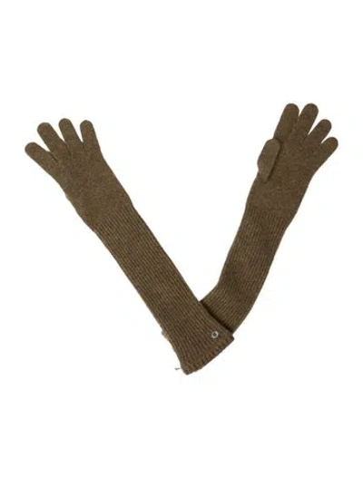 Pre-owned Hermes Cashmere Flash Gloves W/tags In Brown
