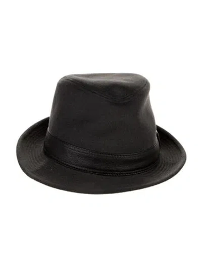 Pre-owned Hermes Cashmere Funky Fedora Hat In Gray