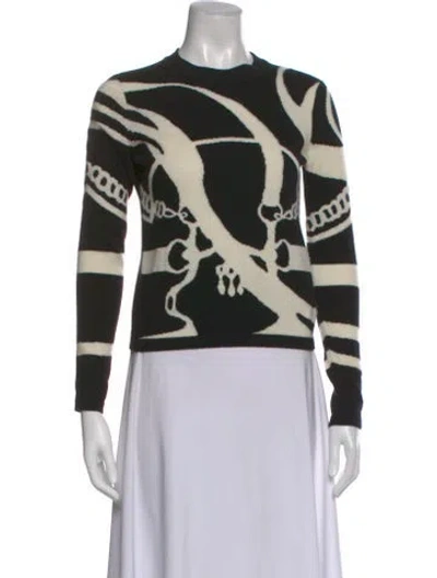 Pre-owned Hermes Cashmere Graphic Print Sweater In Black