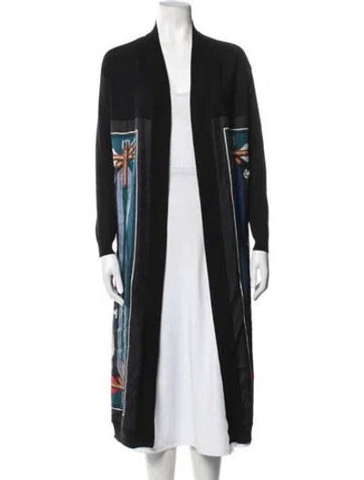 Pre-owned Hermes Cashmere Graphic Print Sweater In Black