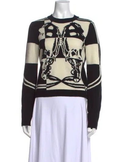 Pre-owned Hermes Cashmere Graphic Print Sweater In Black/neutrals