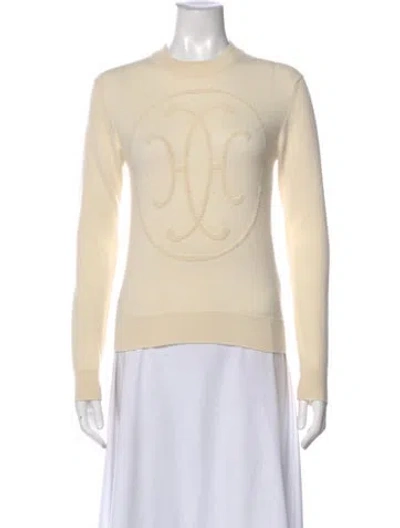 Pre-owned Hermes Cashmere Graphic Print Sweatshirt In Neutral