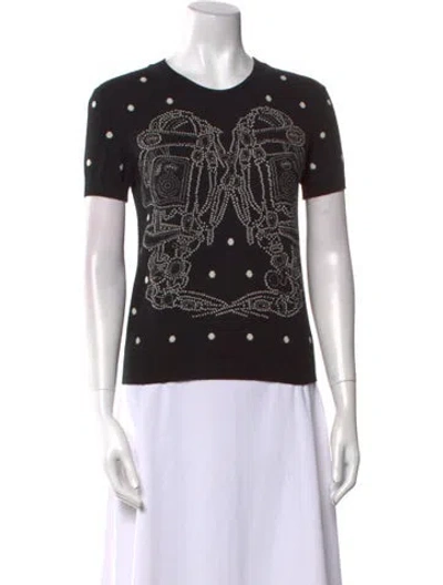 Pre-owned Hermes Cashmere Graphic Print T-shirt In Black