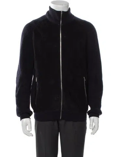 Pre-owned Hermes Cashmere Jacket In Blue
