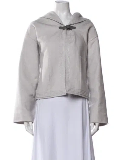 Pre-owned Hermes Cashmere Jacket In Gray