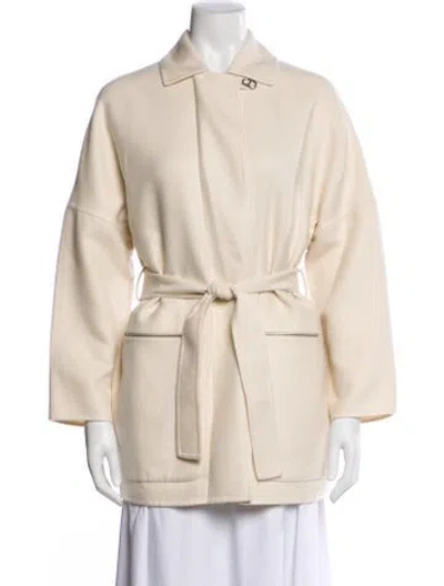 Pre-owned Hermes Cashmere Jacket In Neutral