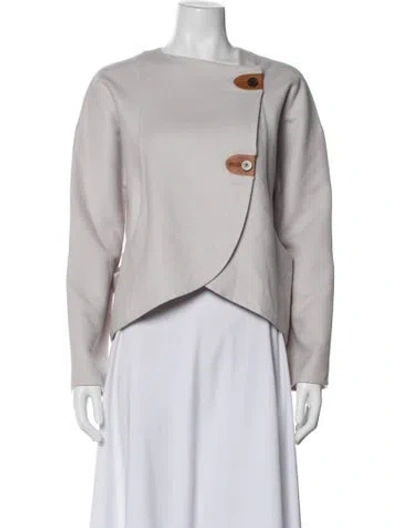 Pre-owned Hermes Cashmere Jacket In Purple