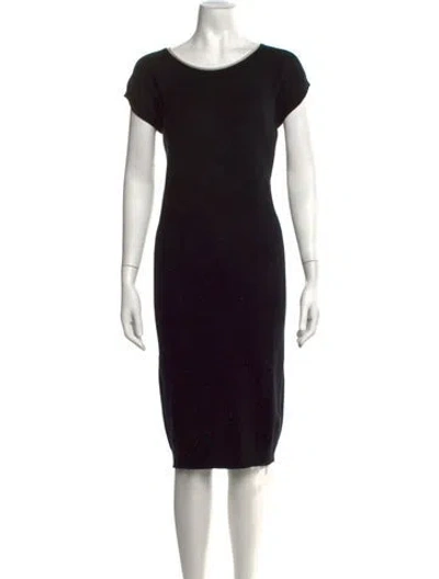 Pre-owned Hermes Cashmere Knee-length Dress In Black