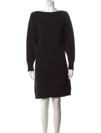 Pre-owned Hermes Cashmere Knee-length Dress In Black