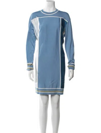 Pre-owned Hermes Cashmere Knee-length Dress In Blue