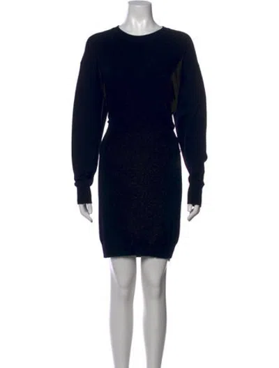 Pre-owned Hermes Cashmere Knee-length Dress In Blue