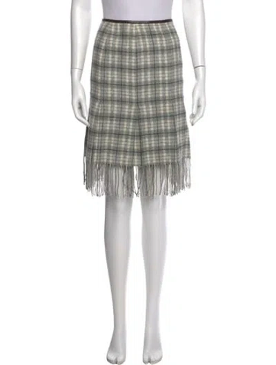 Pre-owned Hermes Cashmere Knee-length Skirt In Gray