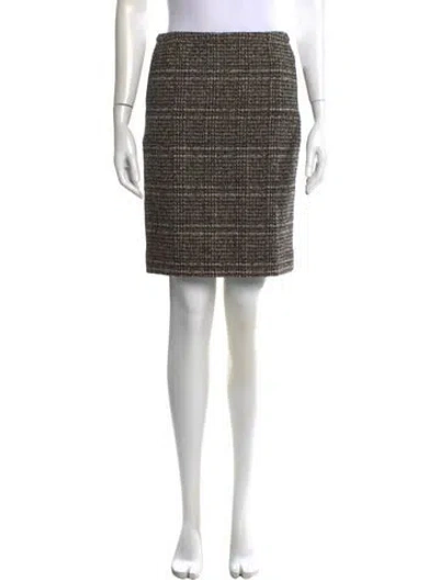 Pre-owned Hermes Cashmere Knee-length Skirt W/ Tags In Black