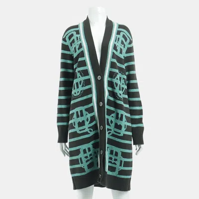 Pre-owned Hermes Hermès Cashmere Knit Long Cardigan In Multicolor