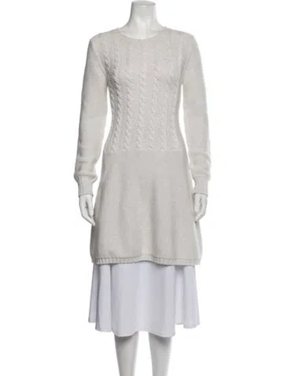 Pre-owned Hermes Cashmere Long Dress In Neutrals