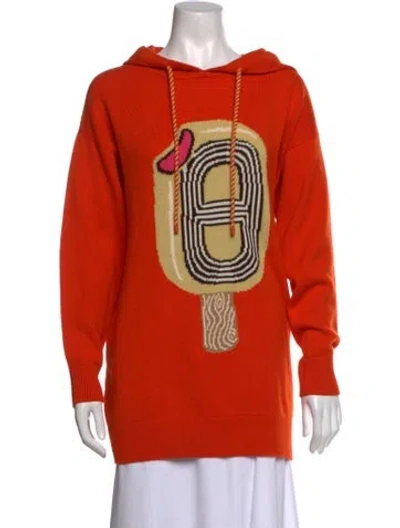 Pre-owned Hermes Cashmere Long Dress W/ Tags In Orange