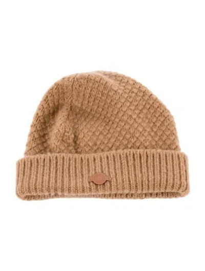 Pre-owned Hermes Cashmere Lou Beanie In Brown