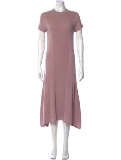 Pre-owned Hermes Cashmere Midi Length Dress W/ Tags In Pink