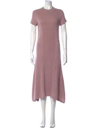 Pre-owned Hermes Cashmere Midi Length Dress W/ Tags In Pink