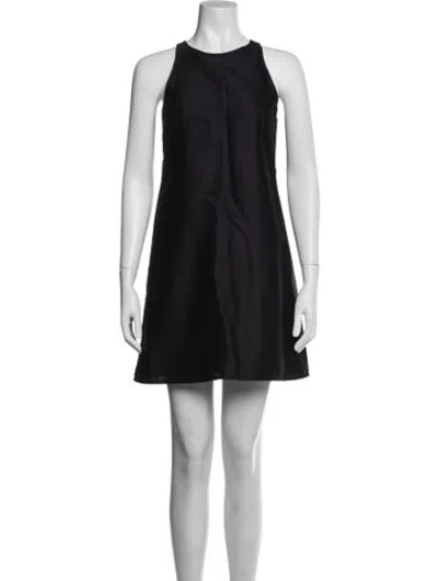 Pre-owned Hermes Cashmere Mini Dress In Blue