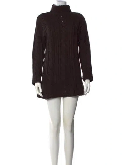 Pre-owned Hermes Cashmere Mini Dress In Brown