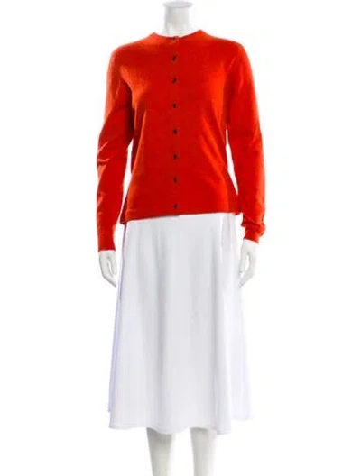 Pre-owned Hermes Cashmere Mini Dress In Orange