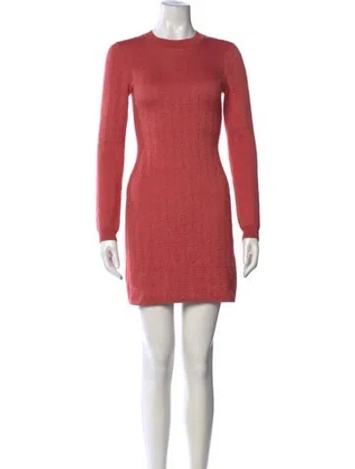 Pre-owned Hermes Cashmere Mini Dress In Red